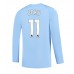 Manchester City Jeremy Doku #11 Hemma matchtröja 2023-24 Långärmad Billigt